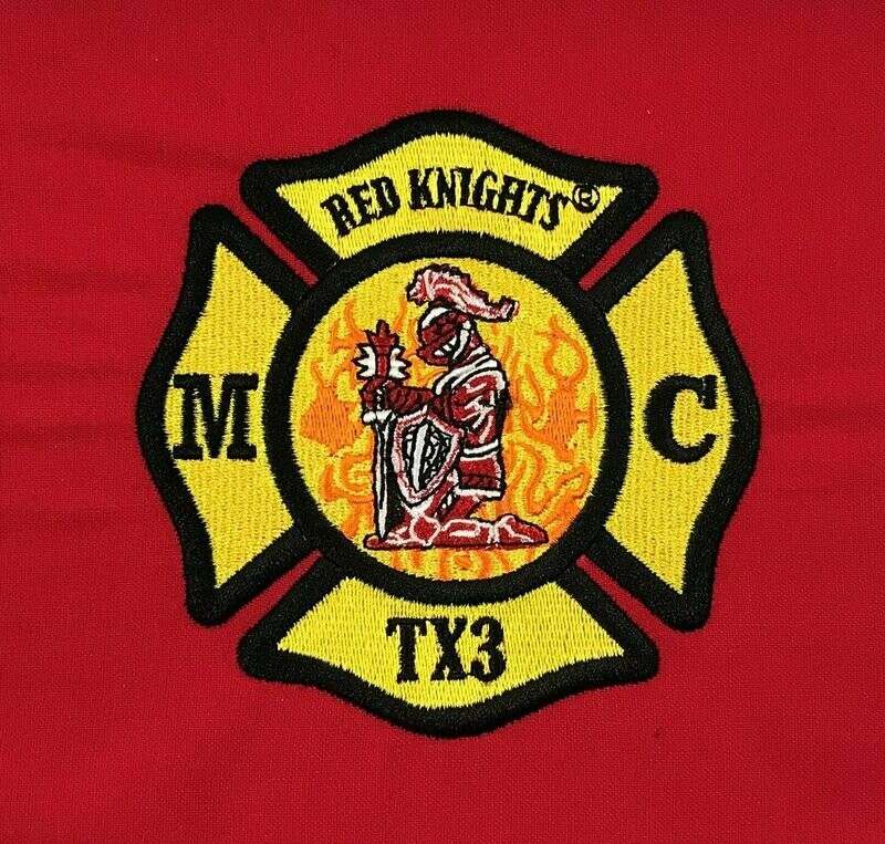 C2 RED KNIGHTS MC TX3 FULL BACK - CLUB CODE REQUIRED TO ORDER