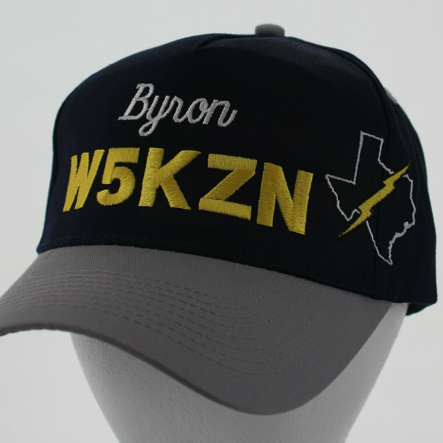 G3 NAME AND CALL WITH STATE OUTLINE BOLT HAT (ALL 50 STATES)