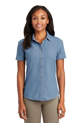 LSP11 Ladies Short Sleeve Value Denim Shirt
