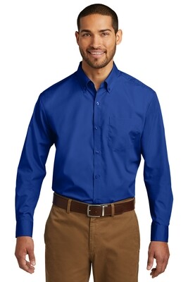 TW100 Long Sleeve Carefree Poplin Shirt (TALLS)