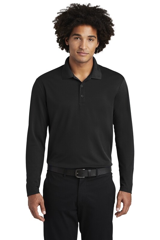 ST640LS Sport-Tek ® PosiCharge ® RacerMesh ® Long Sleeve Polo