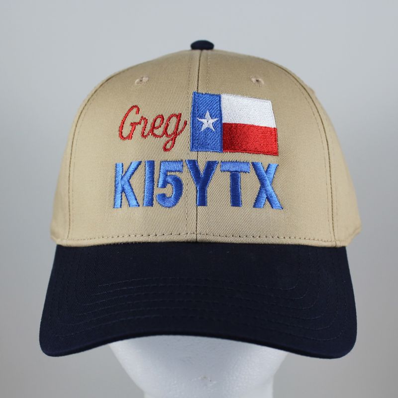 G3 TEXAS FLAG WITH NAME AND CALL HAT