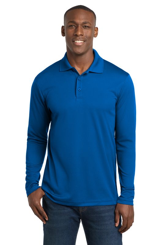 ST640LS Sport-Tek ® PosiCharge ® RacerMesh ® Long Sleeve Polo
