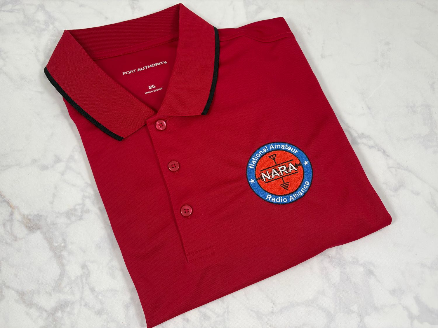 NATIONAL AMATEUR RADIO ALLIANCE (NARA) K111 Port Authority® Dry Zone® UV Micro-Mesh Tipped Polo NATIONAL AMATEUR RADIO ALLIANCE (NARA) K111 Port Authority® Dry Zone® UV Micro-Mesh Tipped Polo