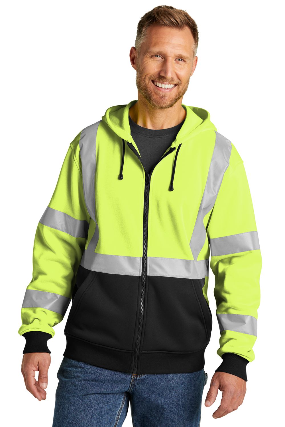 TEXAS RACES CornerStone® ANSI 107 Class 3 Heavy-Duty Fleece Full-Zip Hoodie - CODE REQUIRED TO ORDER