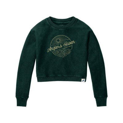 Evergreen Crop Cable Sweater