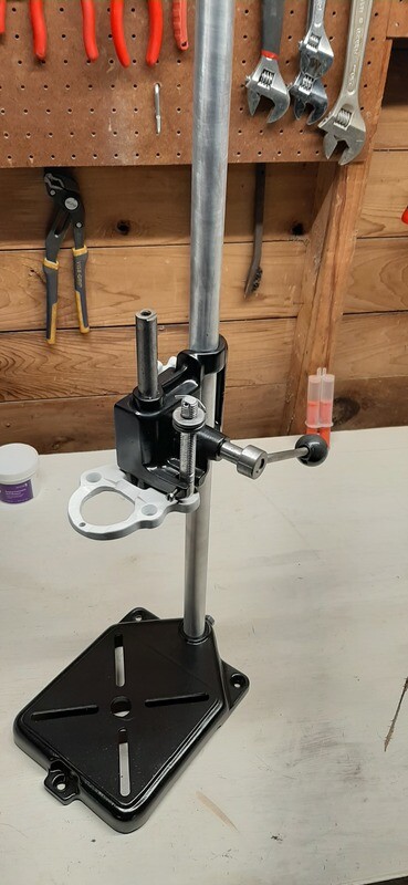 Antique drill press stand