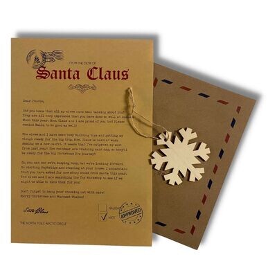Personalised Santa Letters - Includes FREE Gift