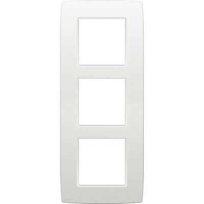 Niko original white, drievoudige afdekplaat, centerafstand 60mm, verticaal