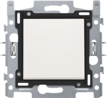 Wisselschakelaar, sokkel, insteekklemmen en afwerkingsset, white