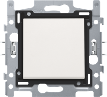 Kruisschakelaar, sokkel, insteekklemmen en afwerkingsset, white