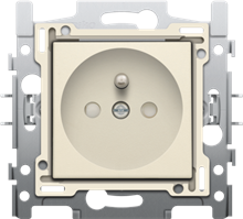 Niko Stopcontact met afwerkset Original Cream 28,5mm