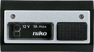 Niko Toegangscontrole - deurbel 12V~1A incl. lamp, zwart/aluminium