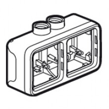 Legrand - Plexo opbouwdoos 2 mech.h 2 ingangen m20 grijs