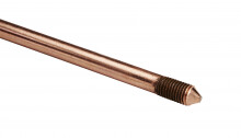 Ronde aardelektrode van staal - koper 100 micro M 3/4'' 1.5 M