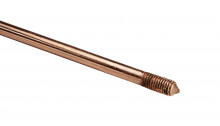 Ronde aardelektrode van staal - koper 100 micro M 5/8'' 2.1 M