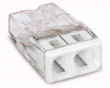 WAGO - 2 x 0,5-2,5mm² Transparant wit (100 stuks)