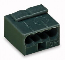 WAGO - micro-lasklem 4-draads 4 X 0,6-0,8mm² Grijs (100 stuks)
