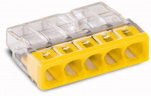 WAGO - 5 x 0,5-2,5mm² Transparant Geel (100 stuks)