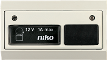 Niko Toegangscontrole - deurbel 12V~1A incl. lamp, wit/wit