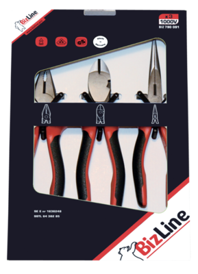 Algemene kit 3 geïsoleerde tangen 1000 V