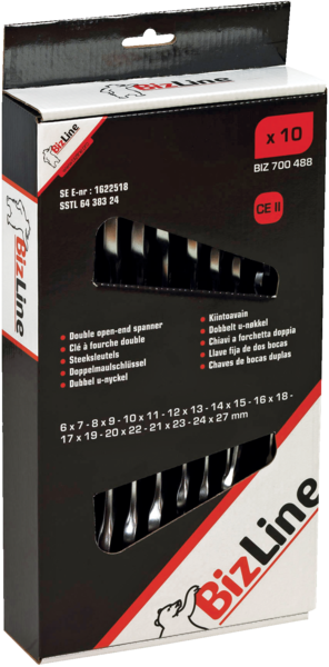 Set van 10 steeksleutels