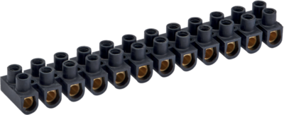 Lusterklemmen 10 mm² Zwart (10 stuks)