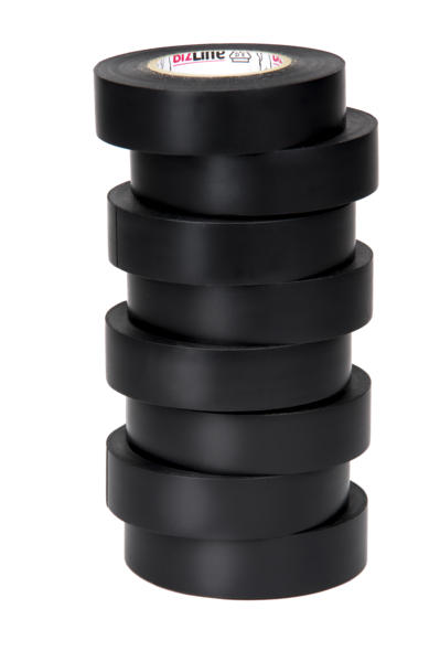Elektrische isolatie- en aanduidingstape 19 mm x 20 m x 0.15 mm SP zwart (x8)