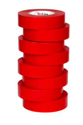 Elektrische isolatie- en aanduidingstape 19 mm x 20 m x 0.15 mm SP rood (x8)