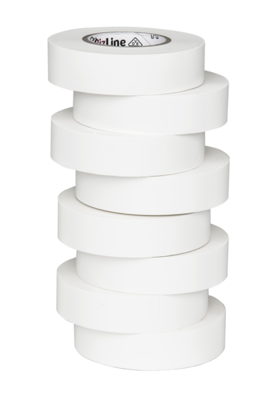 Elektrische isolatie- en aanduidingstape 19 mm x 20 m x 0.15 mm SP wit (x8)