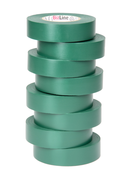 Elektrische isolatie- en aanduidingstape 19 mm x 20 m x 0.15 mm SP groen (x8)