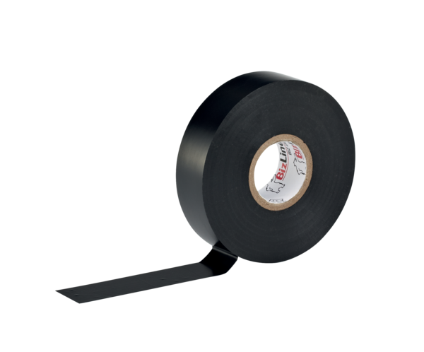 Hoogwaardige vinyltape 19 mm x 20 m x 0,18 mm zwart