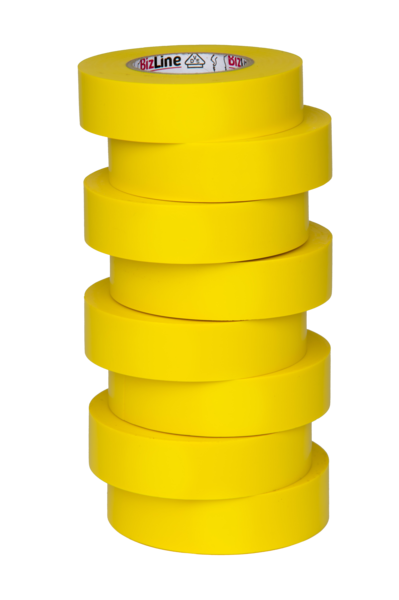 Elektrische isolatie- en aanduidingstape 19 mm x 20 m x 0.15 mm SP geel (x8)