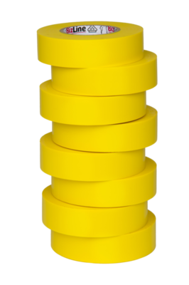 Elektrische isolatie- en aanduidingstape 19 mm x 20 m x 0.15 mm SP geel (x8)