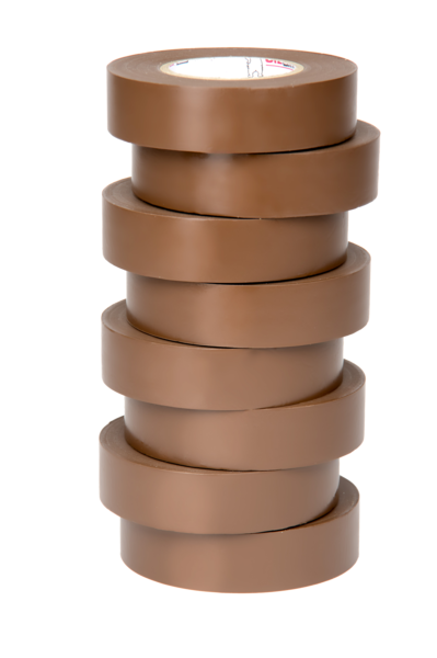 Elektrische isolatie- en aanduidingstape 19 mm x 20 m x 0.15 mm SP bruin