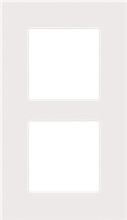 Niko Tweevoudige verticale afdekplaat, kleur Pure white steel