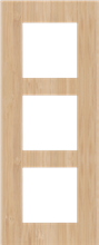 Niko Drievoudige verticale afdekplaat, kleur Pure bamboo