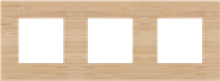 Niko Drievoudige horizontale afdekplaat, kleur Pure bamboo