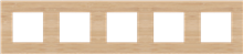 Niko Vijfvoudige horizontale afdekplaat, kleur Pure bamboo