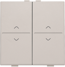 Tweevoudige toets met pijltjes 'op' en 'neer' voor draadloze schakelaar of drukknop met 4 bedieningsknoppen, light grey