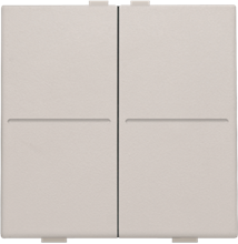 Tweevoudige toets voor draadloze schakelaar of drukknop met 4 bedieningsknoppen, light grey Tweevoudige toets voor draadloze schakelaar of drukknop met 4 bedieningsknoppen, light grey