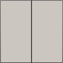 Afwerkingsset voor dubbele elektronische schakelaar of drukknop, light grey