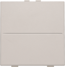 Enkelvoudige toets voor draadloze schakelaar of drukknop met 2 bedieningsknoppen, light grey