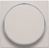 Afwerkingsset met doorschijnende ring zonder symbool voor drukknop 6 A met amberkleurige led met E10-lampvoet, light grey