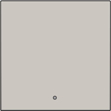 Afwerkingsset met lens voor elektronische schakelaar of drukknop, light grey