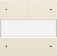 Afwerkingsset voor 4-voudige potentiaalvrije drukknop 24 V met led en tekstveld, cream