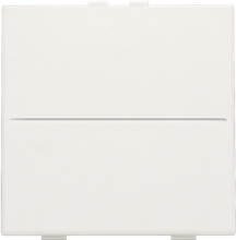 Enkelvoudige toets voor draadloze schakelaar of drukknop met 2 bedieningsknoppen, white