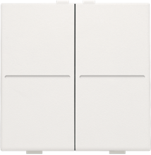 Tweevoudige toets voor draadloze schakelaar of drukknop met 4 bedieningsknoppen, white