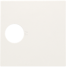 Afwerkingsset voor enkelvoudige coaxaansluiting voor tv, white