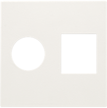 Afwerkingsset voor enkelvoudige coaxaansluiting en netwerkaansluiting RJ45, white